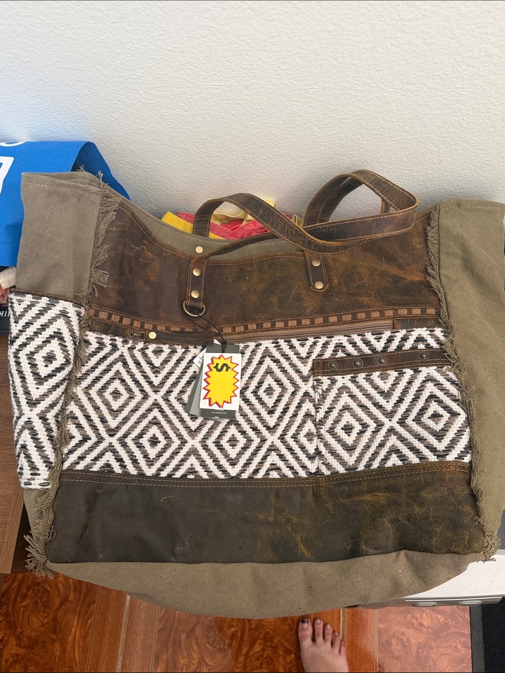 Canvas & Leather Weekender Bag